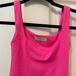 Aritzia Babaton Hot Pink Contour Bodysuit 2XS